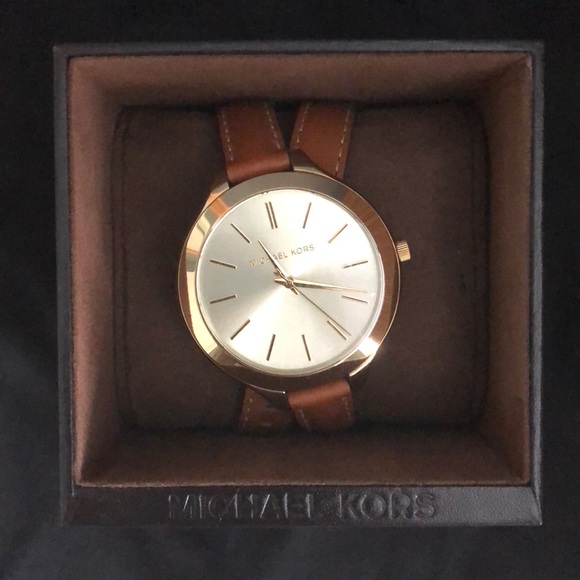 Michael Kors Jewelry - Cognac leather/Gold Michael Kors Watch